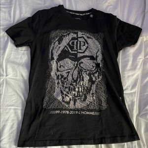 Phillip Plein rhinestone skull tee
